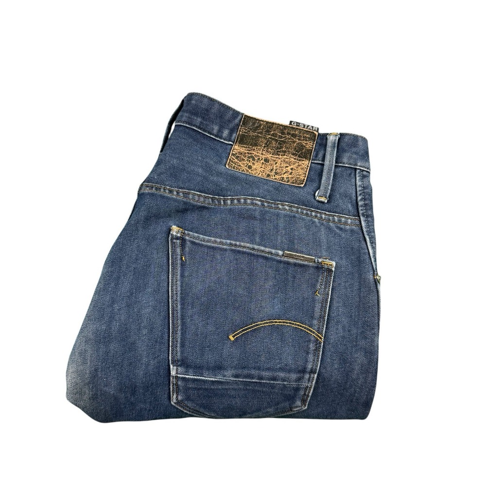 G-Star Mid Arc 3D Tapered Leg Mens Zipper Fly Jeans Blue Size 34x28